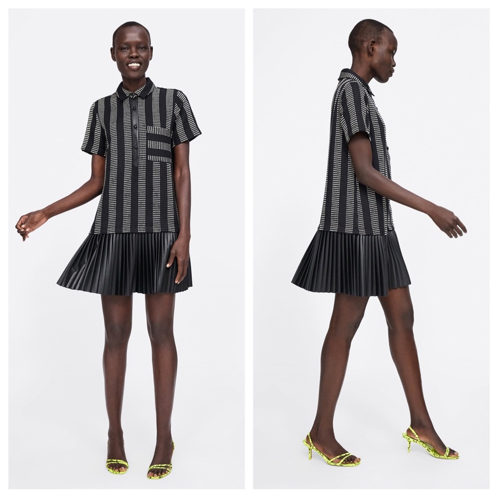 Zara Combined Structured Dress S